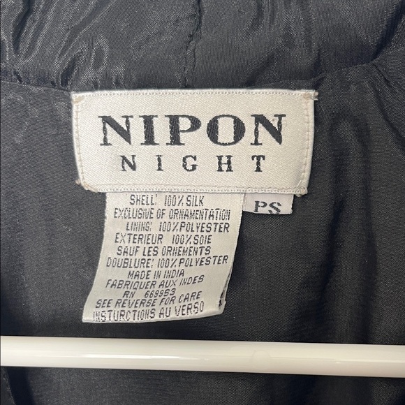 80s Vintage Nipon Night Women's Black and White sequin detailed Blazer - Picture 5 of 15